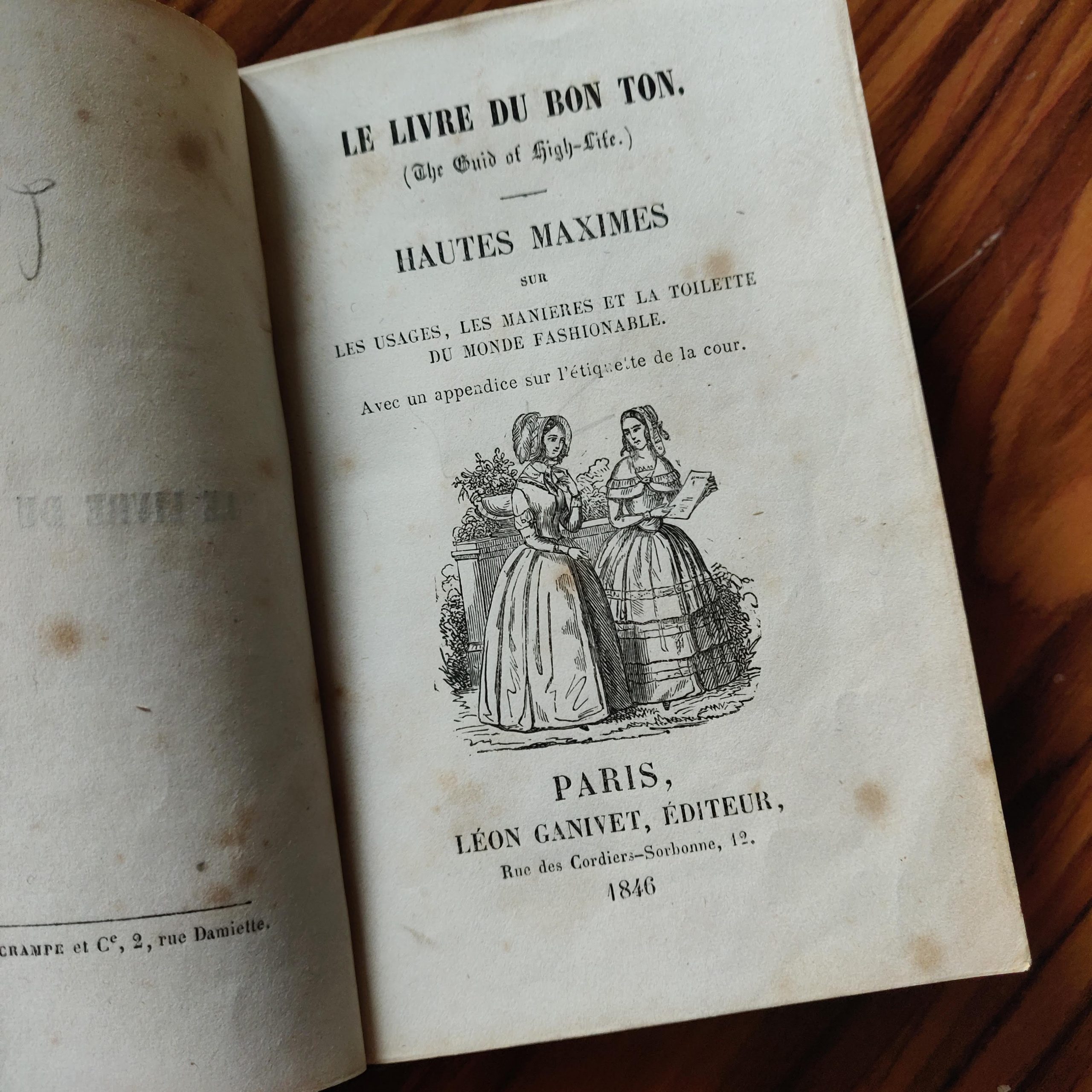 Mon petit livre de bonnes manières de 1846