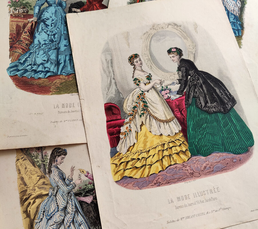 collection de gravures de mode, la mode illustrée