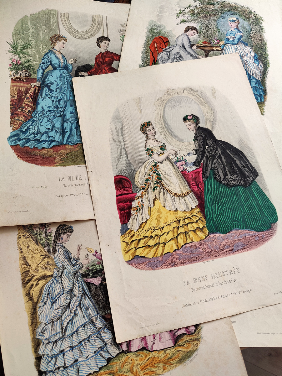 La Mode Illustrée : 47 Gravures de Mode Anciennes (1868-1877