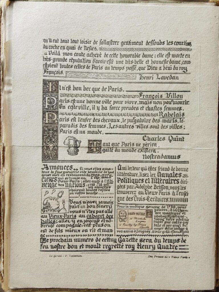 Gazette du Vieux Paris - numéro 7 : Renaissance