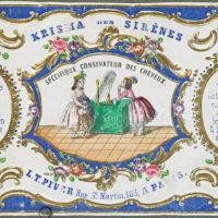 Etiquette cosmétique Krisma des sirènes - 1860